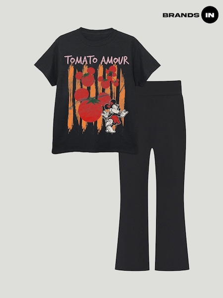 Brands In Black Minnie Mouse Tomato Amour Top and Leggings Set (V26067) | €50