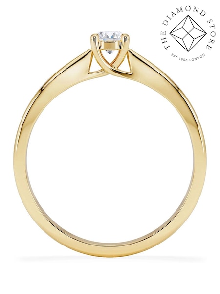 The Diamond Store White Naomi 0.25ct H/SI Lab Diamond Engagement Ring Solitaire in 9K Yellow Gold (V26080) | €573