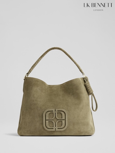 LK Bennett Green Lou Lou Olive Leather Bag (V26166) | €318
