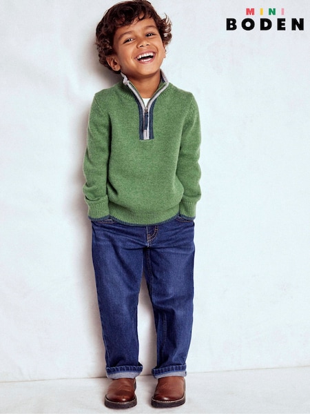 Boden Heritage Half-Zip Jumper (V26240) | R$ 365 - R$ 415