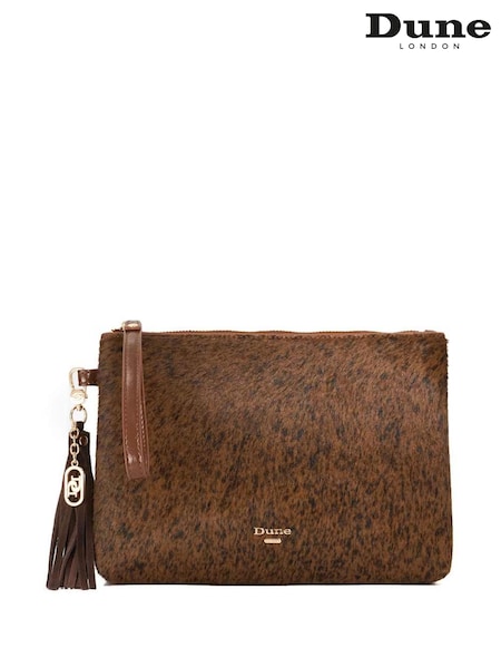 Dune London Brown Sleigh Branded Pouch Wristle (V26362) | €87