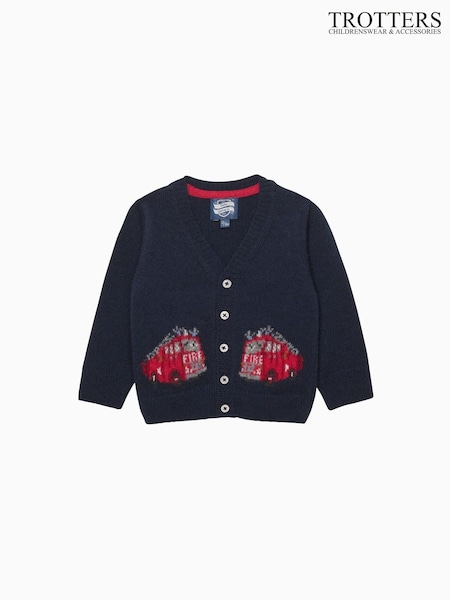 Trotters London Blue Fire Engine Cardigan (V26397) | AED320