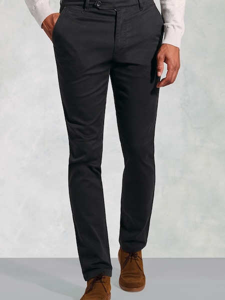 Brook Taverner Grey Cavalry Twill Stretch Cotton Trousers (V26423) | €85