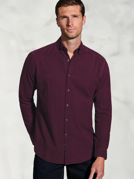Brook Taverner Purple Needlecord Cotton Shirt (V26451) | €66
