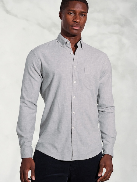 Brook Taverner Melange Brushed Cotton Shirt (V26458) | ‏247 ر.ق.