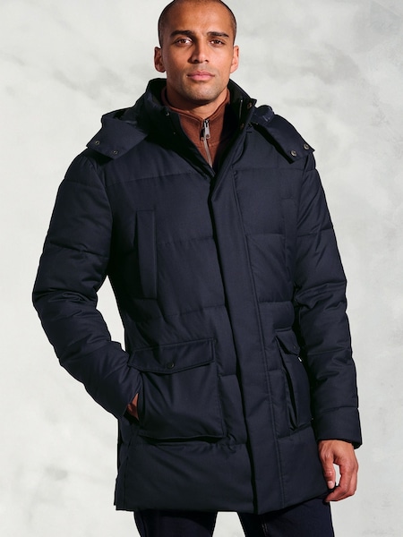 Brook Taverner Blue Water Repellent Padded Parka (V26469) | €197