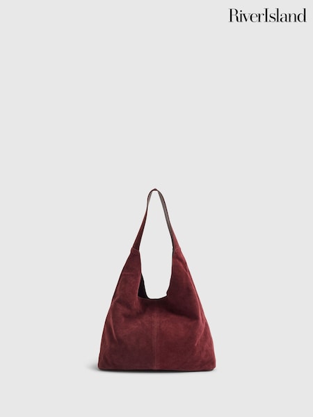 River Island Red Suede Slouch Bag (V26612) | 292 QAR