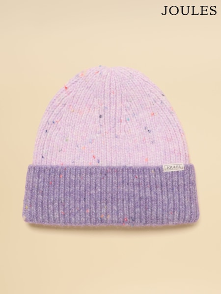 丁香紫 - Joules Colourblock Beanie Hat
