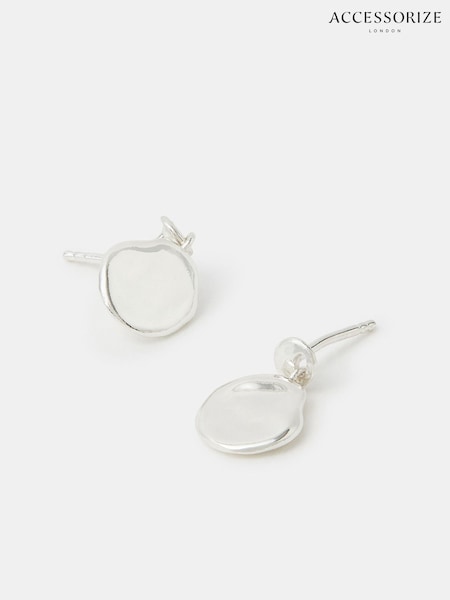 Accessorize Silver Tone Sterling Molten Drop Earrings (V26655) | €37