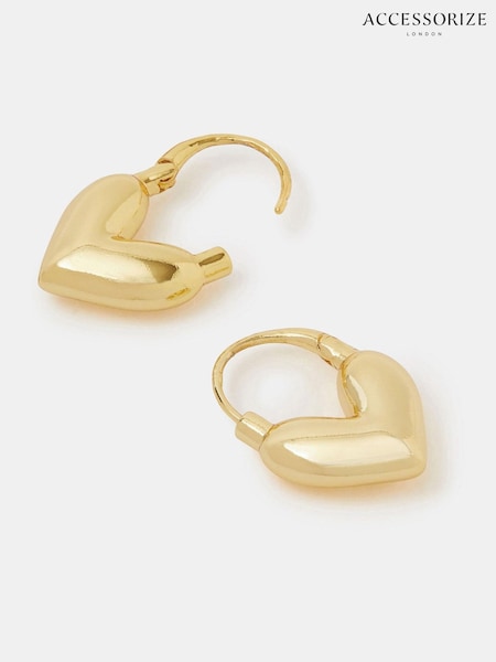 Accessorize 14ct Plated Bubble Heart Hoop Earrings (V26669) | € 29