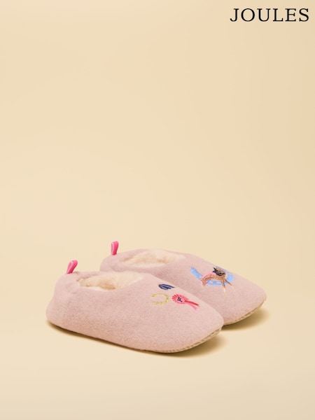 Caballo rosa - Joules Kids' Embroidered Slipper