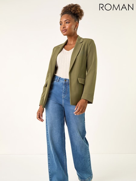 Verde - Roman Tailored Collar & Revere Blazer (V27118) | R$ 665