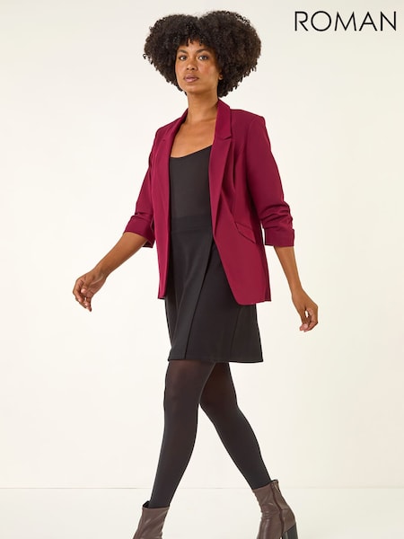Roman Black Wrap A-Line Stretch Skirt (V27120) | R$ 385