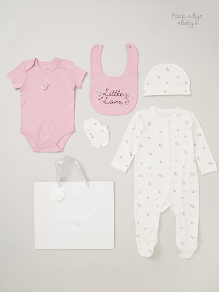 Rock-A-Bye Baby Boutique Cotton 5-Piece Baby Gift Set (V27450) | €32