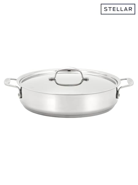Stellar Polished Steel Profile Uncoated Shallow Caserol Pan (V27646) | 106 €