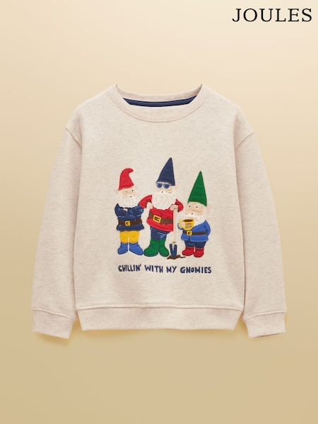 Oat Gnome - Joules Kids' Hudson Applique Sweatshirt