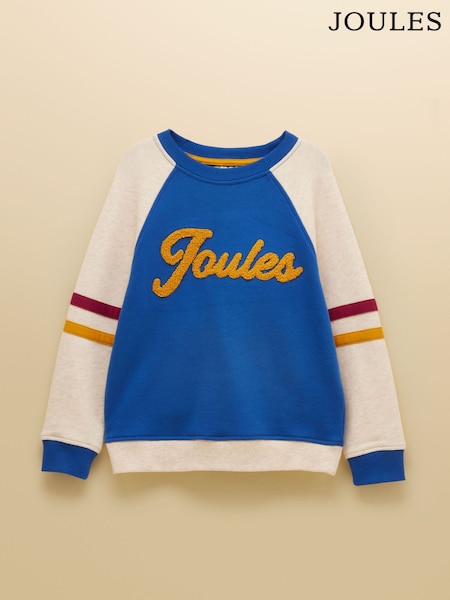 Blue - Joules Boys' Rowan Raglan Sweatshirt