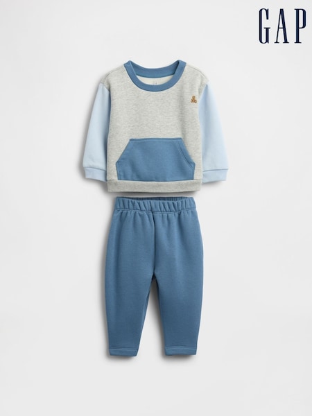 Gap Blue/Grey VintageSoft Colourblock Outfit Set (0-24mths) (V27834) | €37