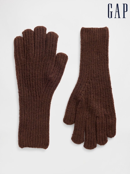 Gap Brown CashSoft Ribbed Gloves (V27856) | LEI 104
