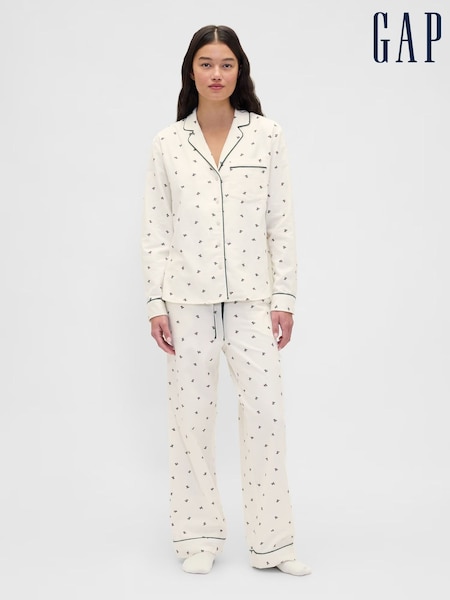 Gap Cream Adult Flannel Pyjama Set (V27860) | €66