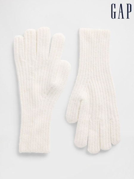 Gap White CashSoft Ribbed Gloves (V27875) | €15.50