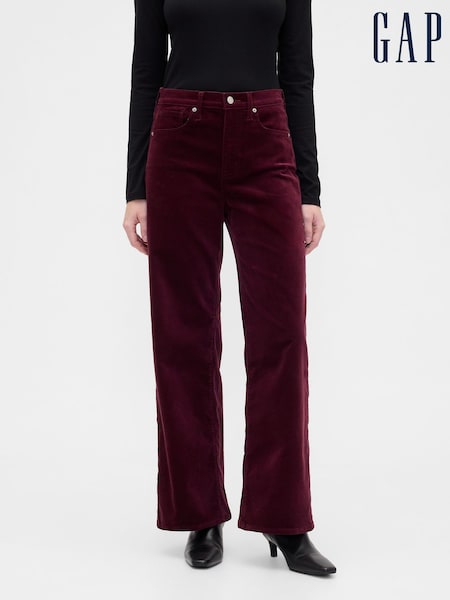 Gap High Waisted Wide Leg Velvet Trousers (V27886) | 80 €
