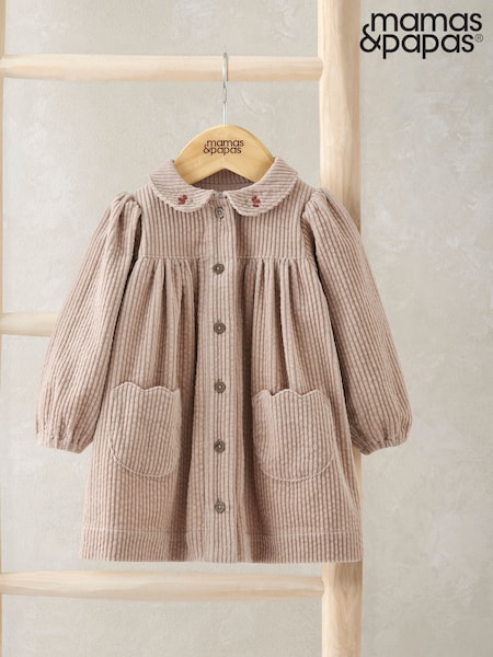 Mamas & Papas Pink Cord Collared Dress (V28321) | €37