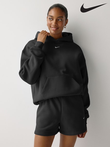 Black - Nike Studio Fleece Oversized Hoodie