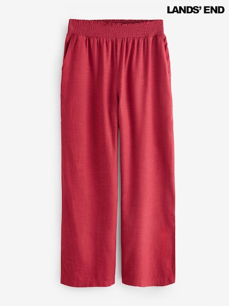 Lands' End Red Pull On Wide Leg Co-Ord Trousers (V29008) | €51