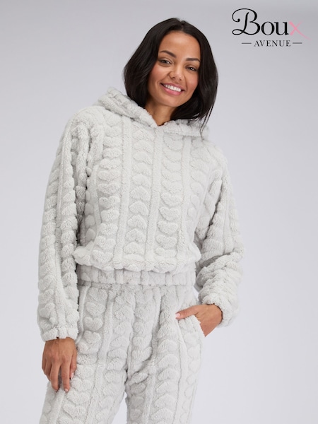 Boux Avenue Grey Fluffy Heart Lounge Set (V29254) | 312 QAR
