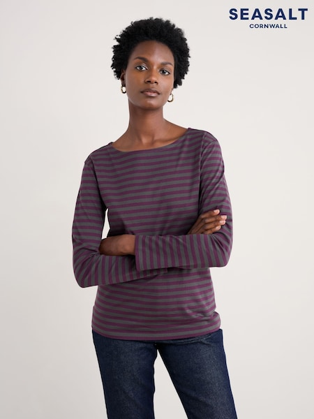 Seasalt Cornwall Purple Sailor T-Shirt (V29310) | €47