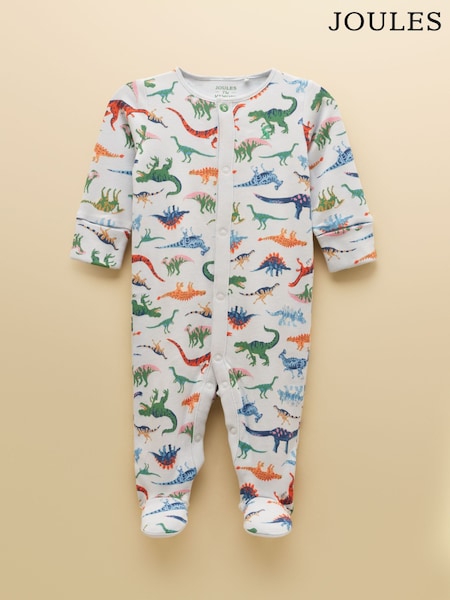 Blue Dino - Joules Razamataz Cotton Babygrow