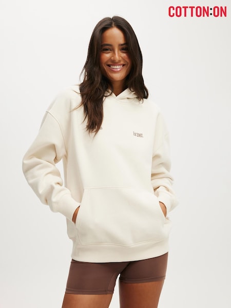 Cotton On Cream Plush Premium Graphic Hoodie (V29351) | €44