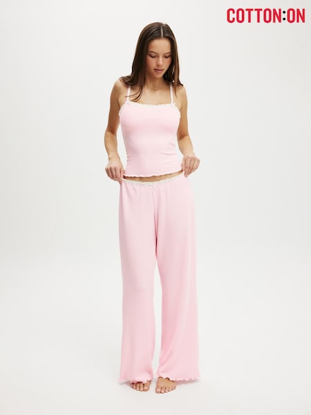 Pink - Cotton On Waffle Wide Leg Pyjama Trousers (V29354) | 39 €