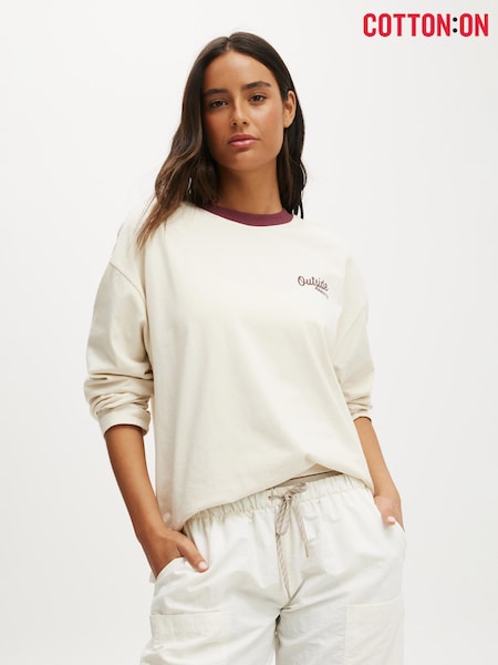 Pink - Cotton On Long Sleeve Graphic Crew Top (V29356) | 39 €