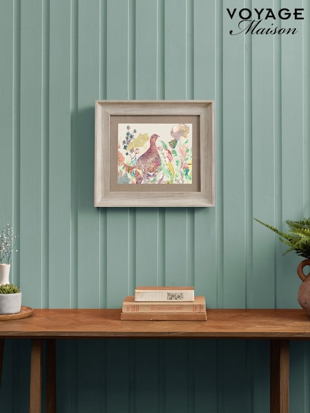 Voyage Maison Linen Lady Grouse Framed Picture (V29426) | €52