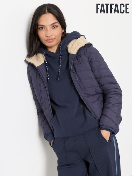 Navy - Fatface Puffer Jacket