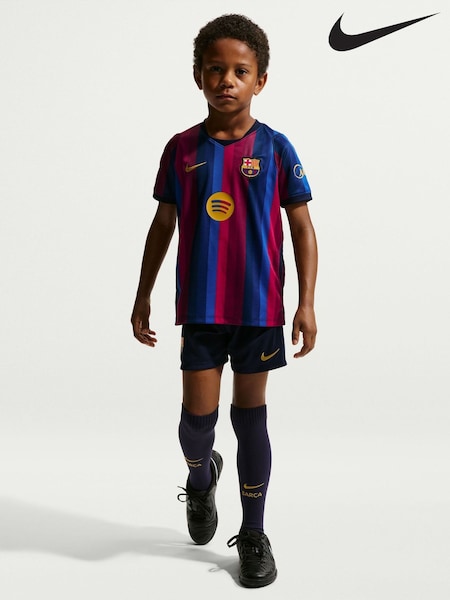Röd - Nike Fc Barcelona Little Kids Dri-fit Stadium Home Kit 3 Piece