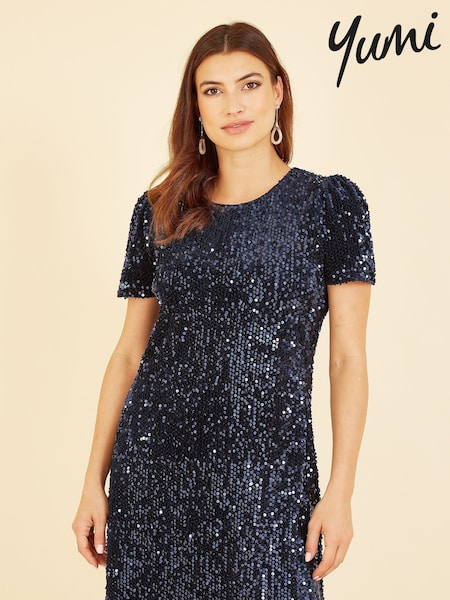 Yumi Blue Sequin Tunic (V29843) | €77