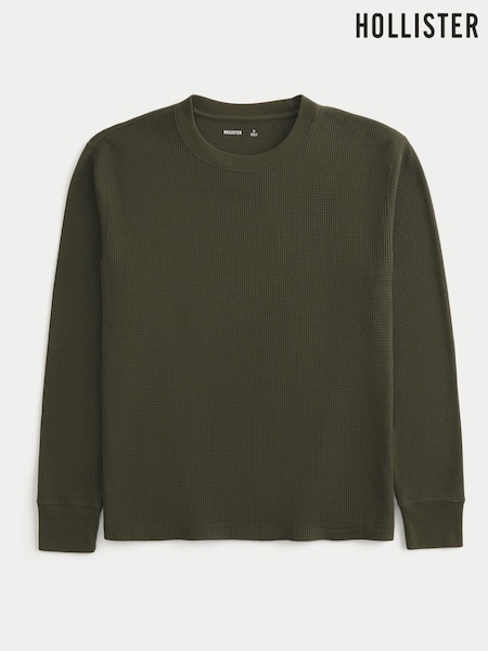 Hollister Crew Neck Textured Wash Long Sleeve T-Shirt (V29862) | €37