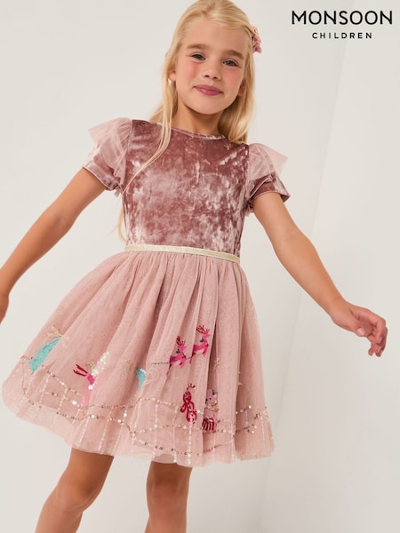 Monsoon Christmas Scene Velvet Disco Dress (V29980) | ‏270 د.إ.‏ - ‏ 305‏ د.إ.