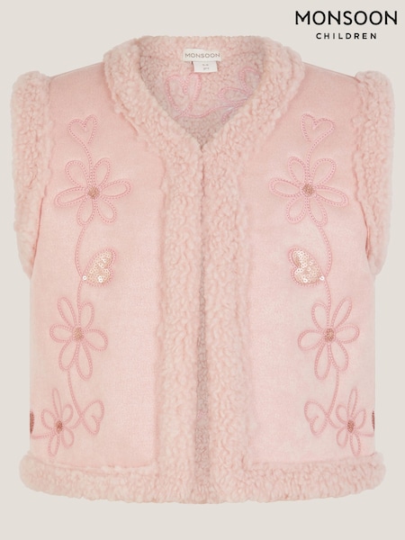 Monsoon Floral Embellished Suedette Gilet (V29988) | 59 € - 66 €