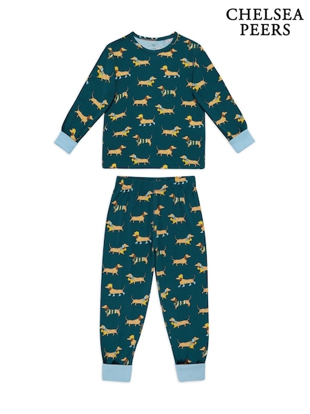 Chelsea Peers Kids Sausage Dog Stroll Print Long Pyjama Set (V30013) | ‏175 د.إ.‏