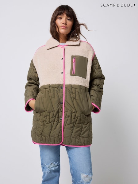 SCAMP & DUDE Green Fleece/Quilted Coat (V30150) | R$ 1.375