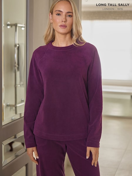Long Tall Sally Red Microfleece Pyjama Top (V30209) | €34