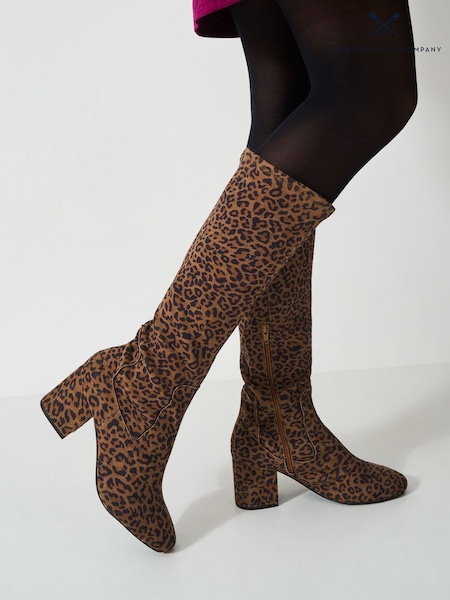 Crew Clothing Brown Bella Tall Heel Boots (V30502) | €190