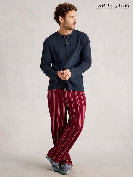 White Stuff Blue Helston Waffle Henley Pyjamas (V30539) | €51