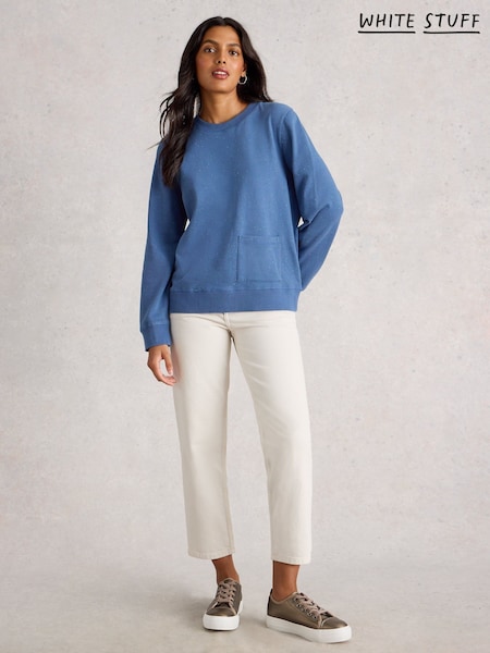 White Stuff Blue Nep Sweat Top (V30564) | €69