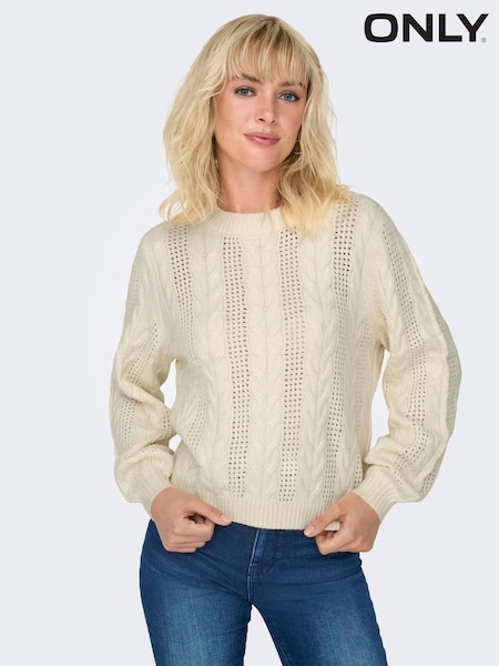 ONLY Long Sleeve Cable Knit Jumper (V30700) | 55 €