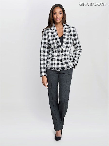 Gina Bacconi Alise Tweed Black Jacket (V30838) | R$ 1.680